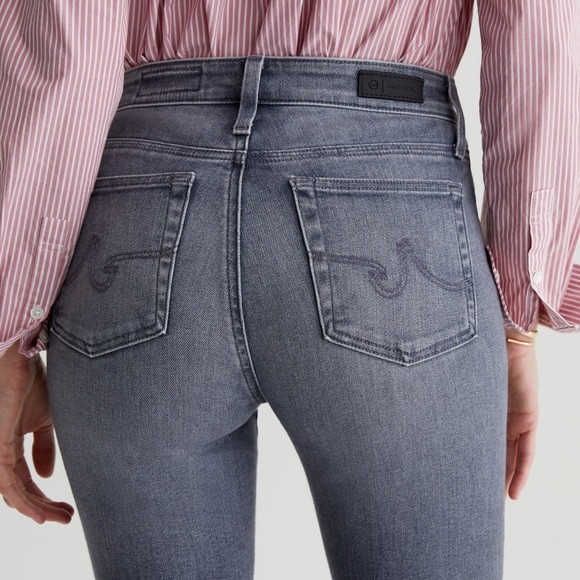 Ag Adriano Goldschmied Gray Straight Leg Jeans - Picture 6 of 13